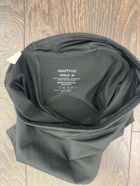 High Five Girls Black Compression Shorts Size M Athletic Performance